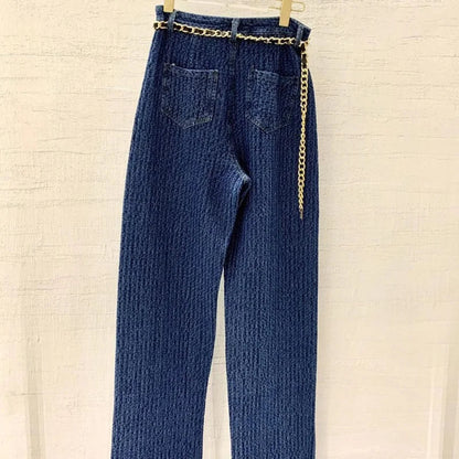 Spring Summer Clothes Loose High Waist Wide Leg Pants for Wide Leg Denim Pants Loose Jeans for