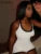 Playsuits Basic Summer Panelled Sleeveless U-neck Stretch Holes Sheer Slim Rompers Female Concise One Piece