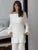 One-shoulder Knitted Dress for Loose Rib Knit Sweater Autumn Winter Midi Dresses Female Long Sleeve