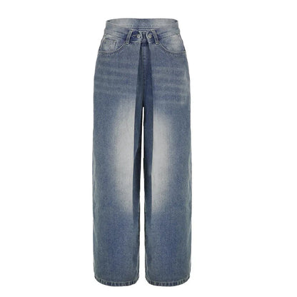 Y2k 90s Low Waist Cargo Pants American Retro Baggy Oversized Denim Trousers