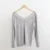 Autumn Long Sleeve Shirt Spring Lycra Thermal Underwear Basic V Neck T-shirt Underwear Woman Top Thin Blouse Female Clothing
