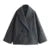 Retro Loose Woolen Blend Coat Lapel Double-breasted Long Sleeve Pocket Thick Gray Jacket Autumn Spring