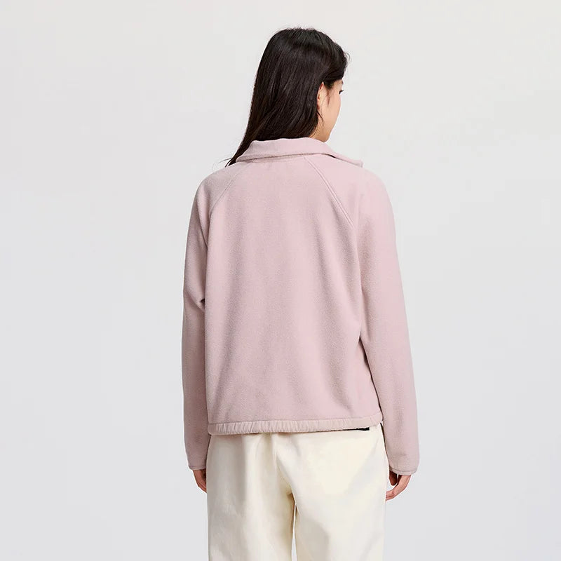 Coat Antistatic Polar Fleece Loose New Winter Stand-up Collar Raglan Sleeve Jacket