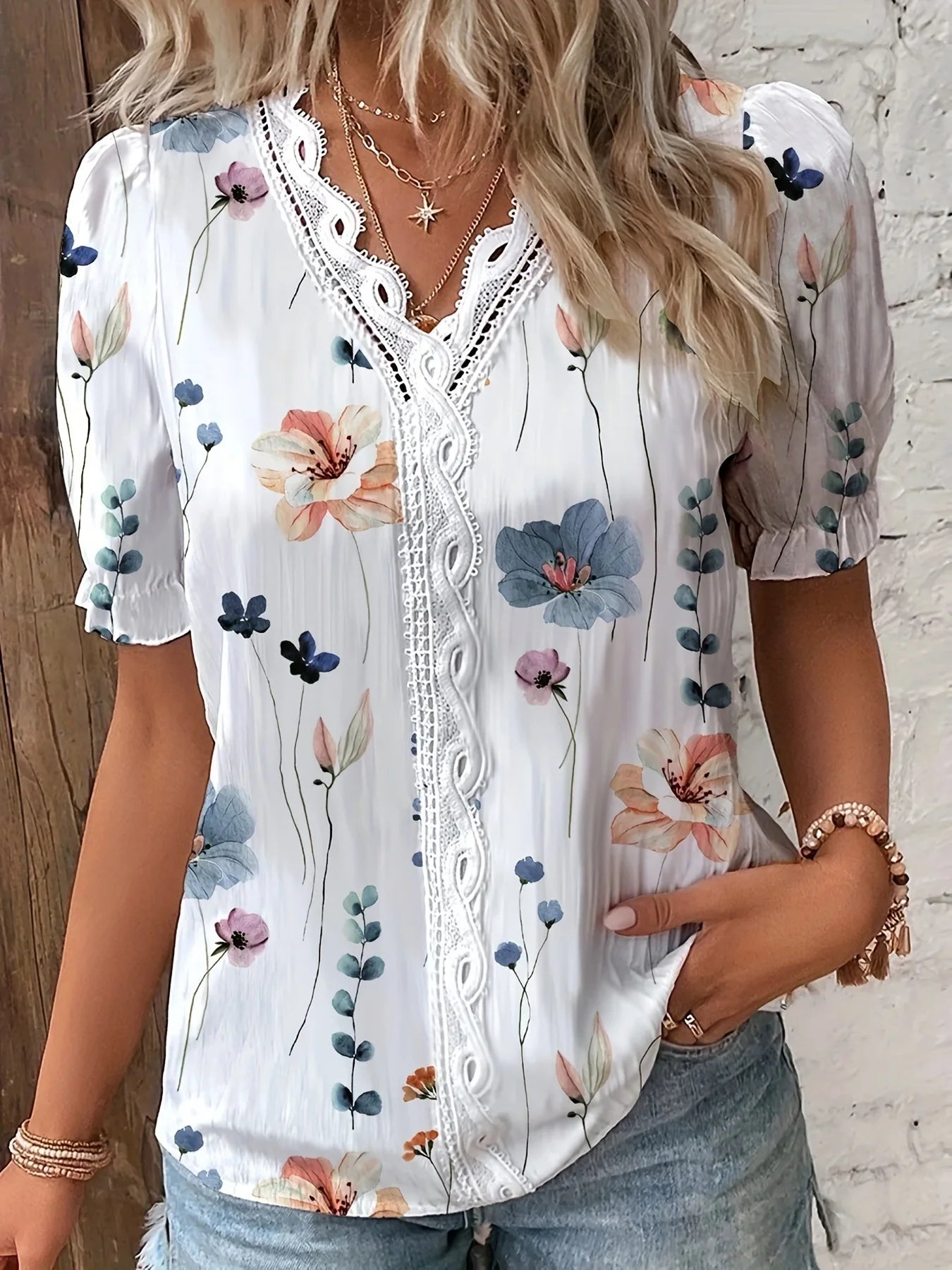 Ruffle Print T-shirt