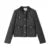 Coat Short-sleeved Shoulder Padding Tassel Gentle New Petit Charcoal Style Slim Fit Jacket