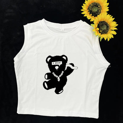 Short-sleeved T-shirt Pure Cotton Summer New Spice High Waist Slim Short Crop Clothing Tide Sweet and Spicy