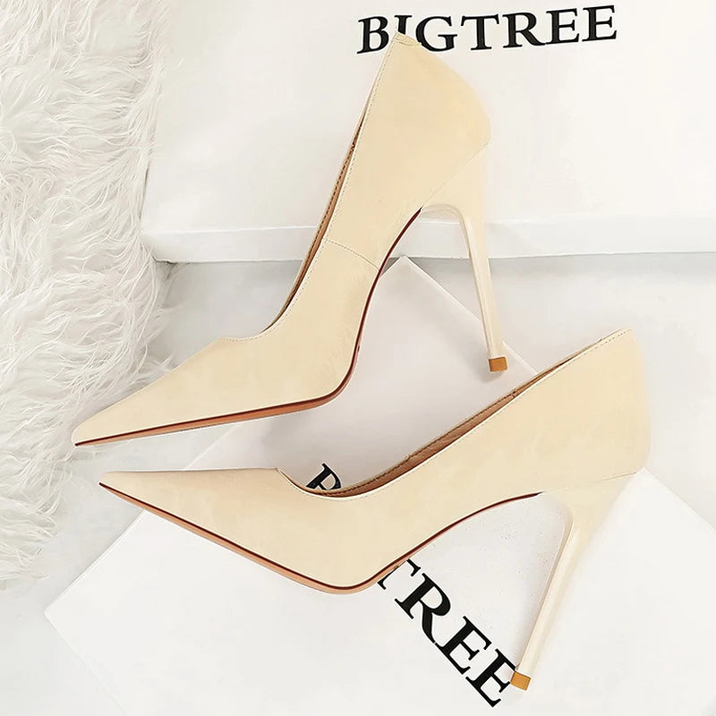 Shoes Retro Pumps Pointed Toe Stiletto High Heels ’s Nightclub Shoes New Heels Shoes Female Pumps