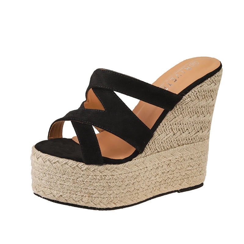 Size 3239 Summer New Open Toe Sandals High Heel Wedge Platform Beach Sandals Shoes