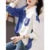 Woman Spring Autumn Style Blouses Shirts Lady Long Sleeve Turn-down Collar Patchwork Printed Blusas Tops Df4852