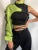 Reflective Crop Top Harajuku Punk Long Sleeve T-shirt Irregular Cargo Top One Shoulder T Shirt Street