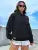 Color Hoodie for Female Pocket Creative Sweatshirts All-match Street Clothes Fleece Pullovers