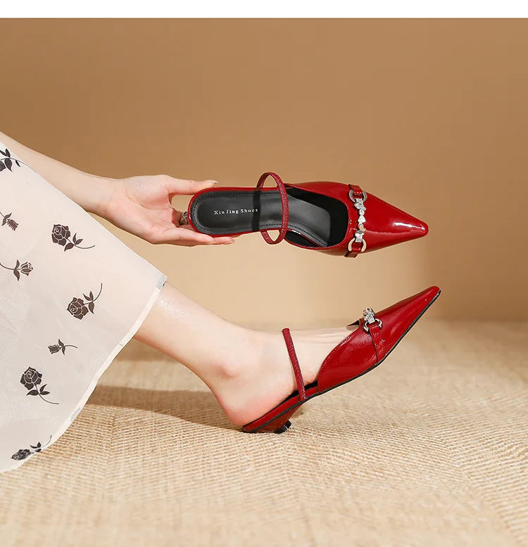 Low Shoes ' Slippers Pointed Toe Butterflyknot Flat Spring Pu Rubber Strange Style Shoes Woman Butterflyknot Slipp