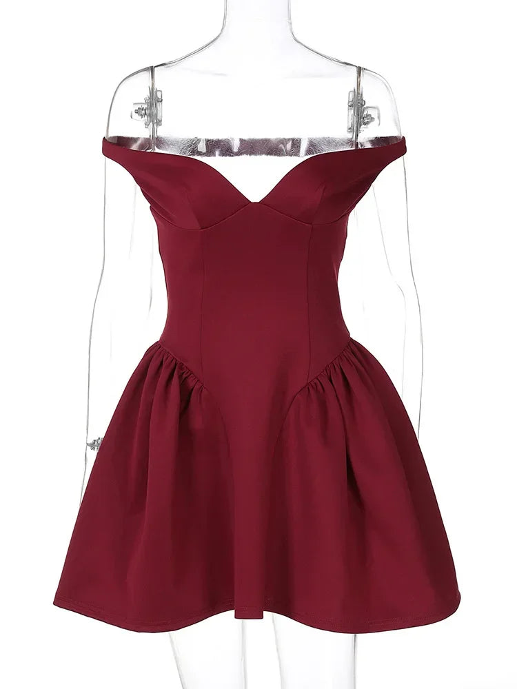 Plunge Backless Gown Dress for Slim Sleeveless Mini Dress Female V Neck High Waist Party Vestido