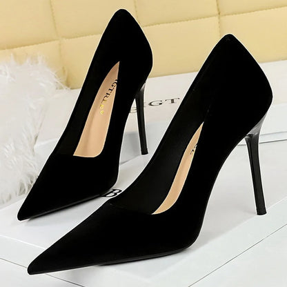 Shoes High Heels Shoes Suede Pumps Party Shoes Stilettos Heels Shoes Female Pumps