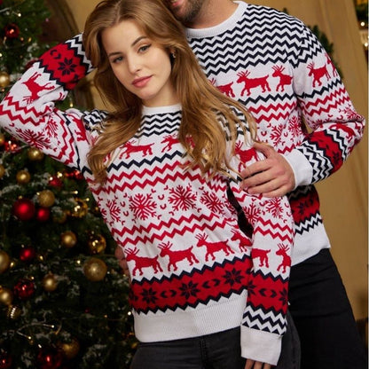 Couple Matching Sweaters Christmas Family Couples Jumpers Warm Thick