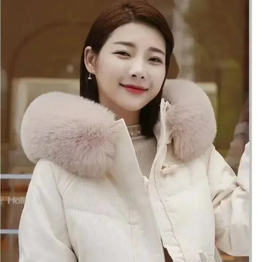 Soft Scarf Winter Faux Fox Fur Collar Furry Warm Thicken Parka Coat Hood Decor Fake Fur Shawl Scarves
