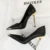 Shoes 11 Cm Heels Silks Satins Woman Pumps Metal Pointed Toe High Heels New Female Pumps Party Shoes
