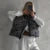 Leopard Zipper Cotton Vests Loose Sleeveless Lapel Short Coats Female Autumn Street Outwear