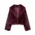 Brown Lapel Faux Fur Short Coat Fluffy Long Sleeve Warm Thick Loose Jacket Autumn Winter Lady High Street Outwear _
