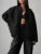 Black Sequin Outwear Female Loose Patchwork High Waist Long Sleeve Jacket Glitter Female Coat New
