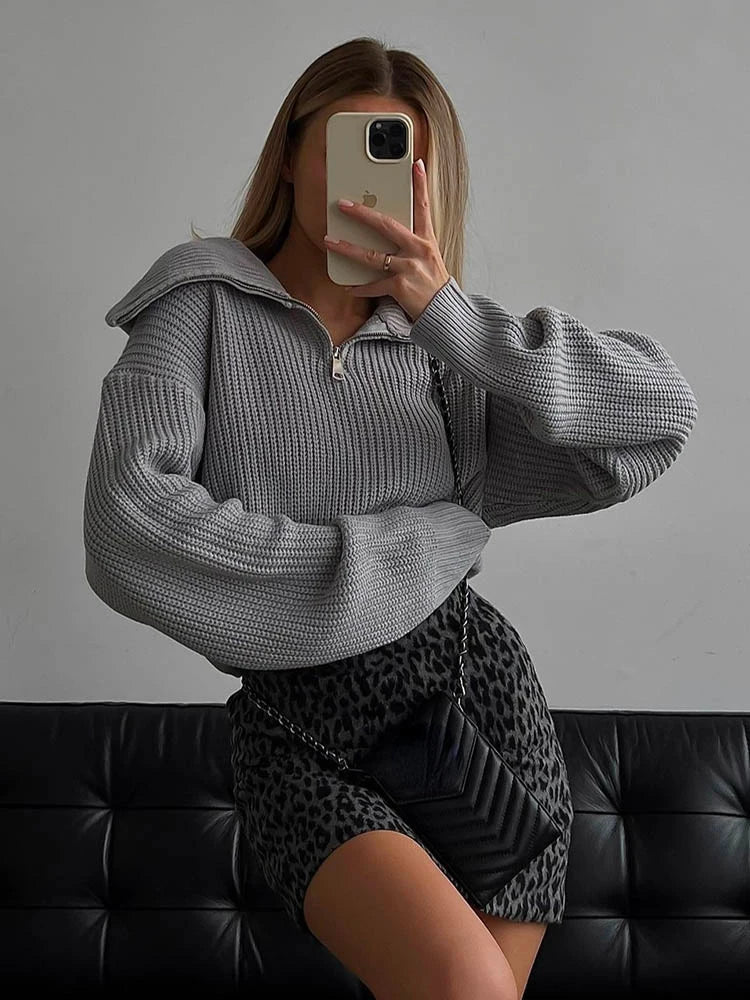Zip Up Comfy Sweater