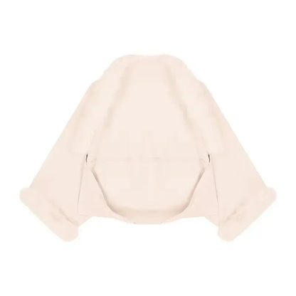 Autumn New High Street Color Threaded Chain Knit Dress + Loose Plush Spliced Cardigan Twopiece Suit