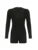 Hollow Hook Front Skinny Black Rompers Black O Neck Long Sleeve Autumn Winter Playsuit Basic Baddie Outfits