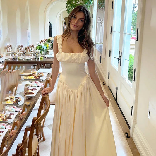 Satin Suspender Maxi Dress for Ruched Splice Sleeveless Club Party Slinky Dress Birthday Robes Female