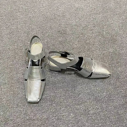 Highend Shoes Highheeled Characteristic Single Shoes Thickheeled Pu Mediumheeled Shoes