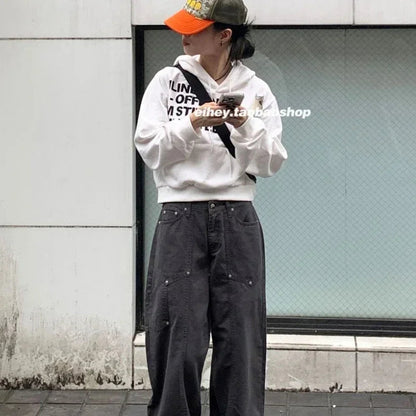 Letter Printed Loose Longsleeved Sweatshirt Winter New Korean All Match Hooded Hoodie