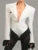 Lace Suit Jumpsuit Female Blazer Body Top V-neck Slim Long Sleeve Cardigan Black Rompers New