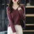 Sweater Long Sleeve Top Knitted Pullover V-neck Sweater Woman Winter Basic Female Clothing Soild Ol Sweater Df4933