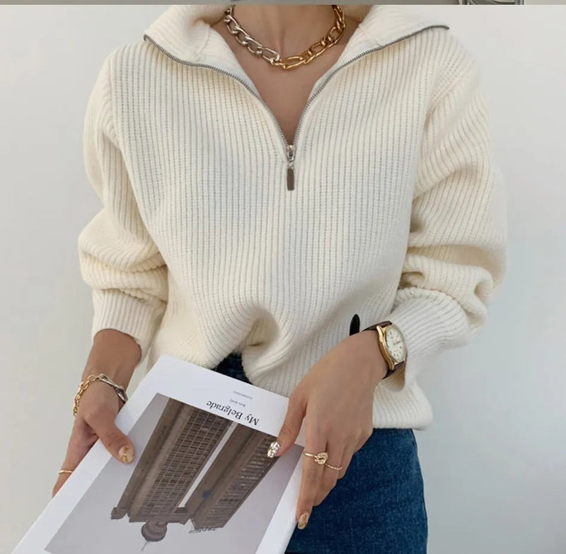 Zip Up Comfy Sweater