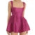 Satin Dress for Summer Color Square Collar Sleeveless Backless a Line Mini Dress Party Dresses