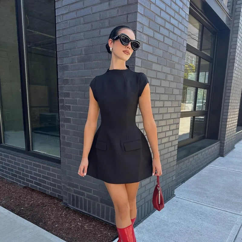 Ailsa - Slim Pockets Mini Dress