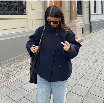 Stylish Versatile Jacket Stand-collar Classic Mature Autumn Coat Trend Edgy High-quality Street Wear