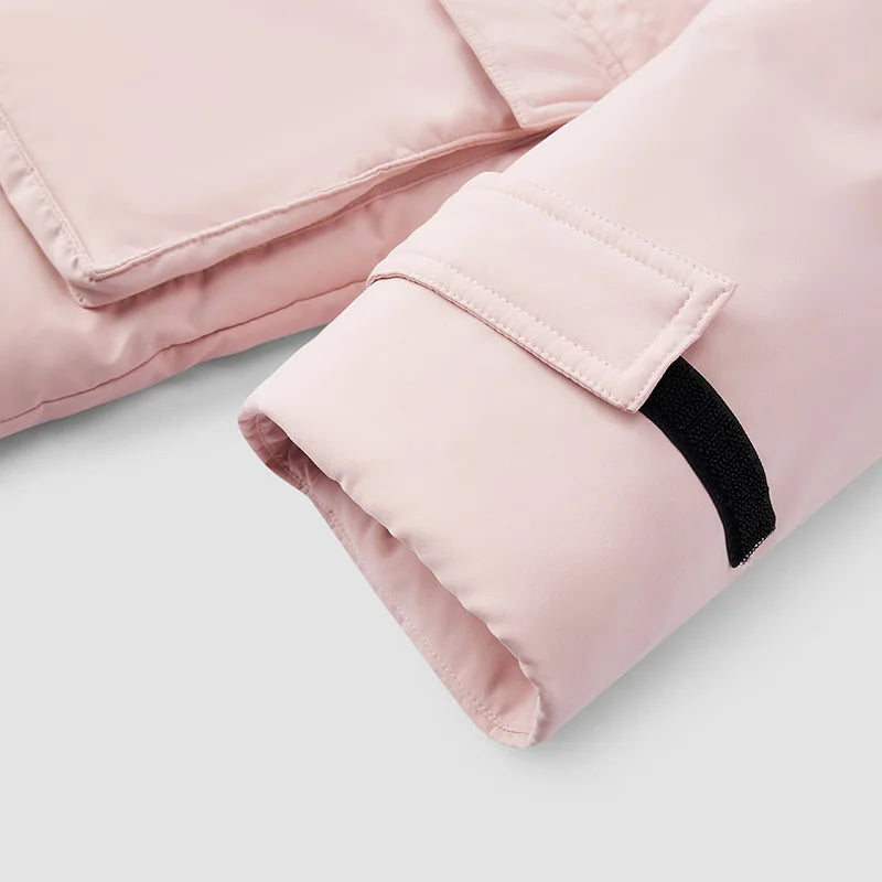 Down Jacket Mid-length Three-proof Loose Heat Storage Raglan Sleeves New Winter Color Matching Waist Coat