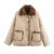 Leopard Double Side ’s Quilted Parkas Long Sleeve Lapel Fleece Button Padded Coat New Lady Thick Warm Outwear