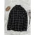 Oversized Plaid Shirts Long Sleeve Blouses Harajuku Korean Pocket Loose All Match Tops New