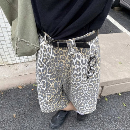 Y2k Clothes Calflength Pants Leopard Spring Summer Loose Pantalones De Mujer Trousers