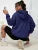 Color Hoodie for Female Pocket Creative Sweatshirts All-match Street Clothes Fleece Pullovers