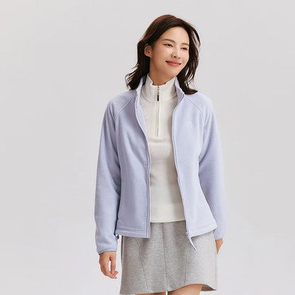 Coat Anti-static Polar Fleece Slim Embroidery Versatile New Winter Stand Collar Insert Shoulder Sleeve Jacket