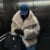 Ins Blogger Brand Fake Fox Fur Jacket Coat Winter Design Big Collar Fur Coats Cool Overcoat