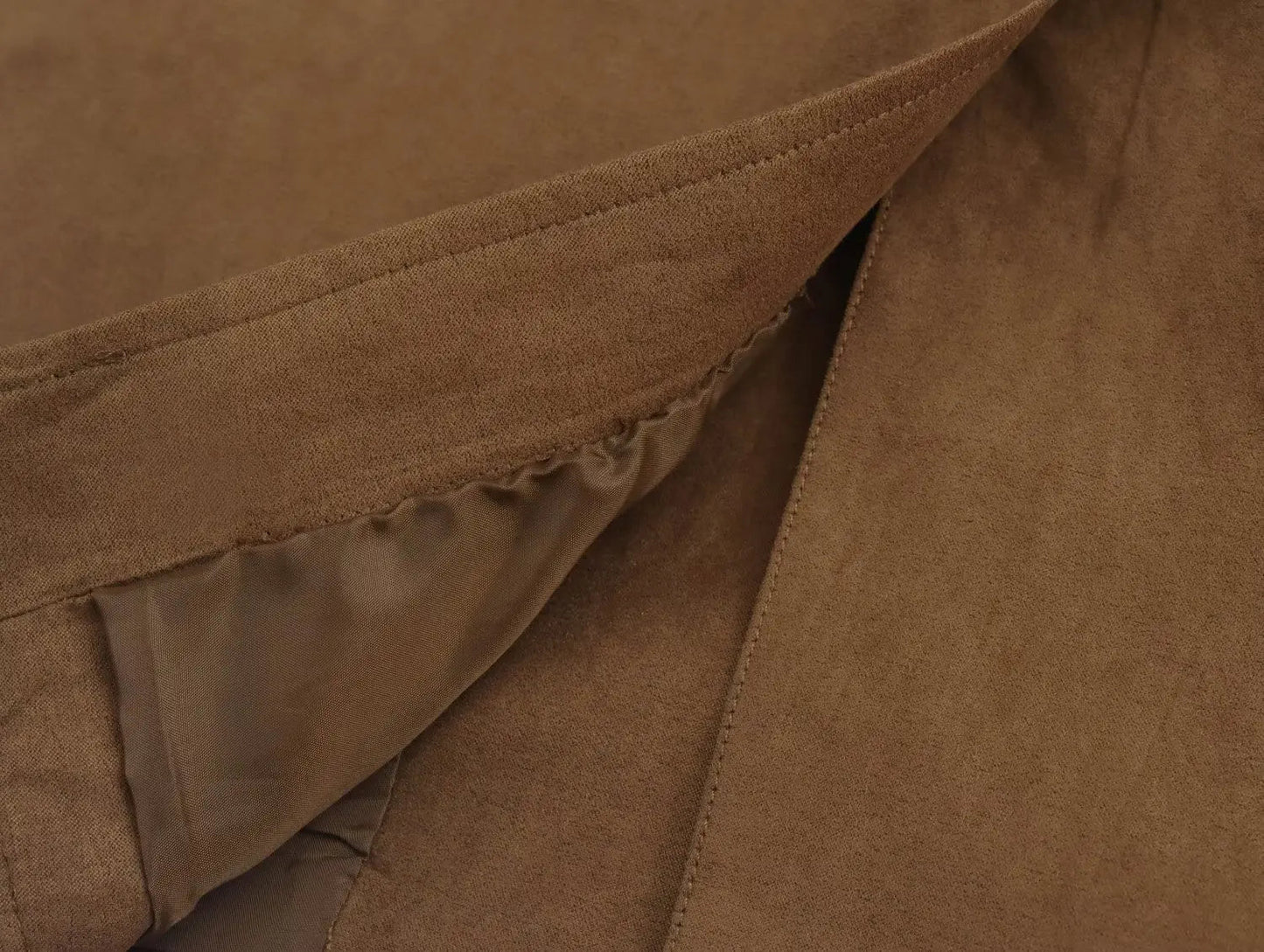 Turn Down Collar Brown Autumn Jacket for Single Breasted Long Coat Jacket Female Winter Jacket Back Slit