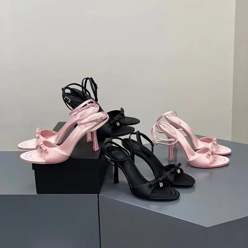 New Sandals Thin High Heels Open Toe Zipper Dancing Shoes Summer Ballroom Dance Shoes