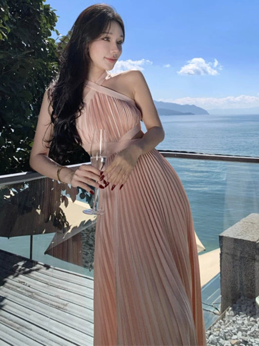 Summer New Long Dresses Aline Slim Evening Party Wedding Prom Robe One Piece Clothing