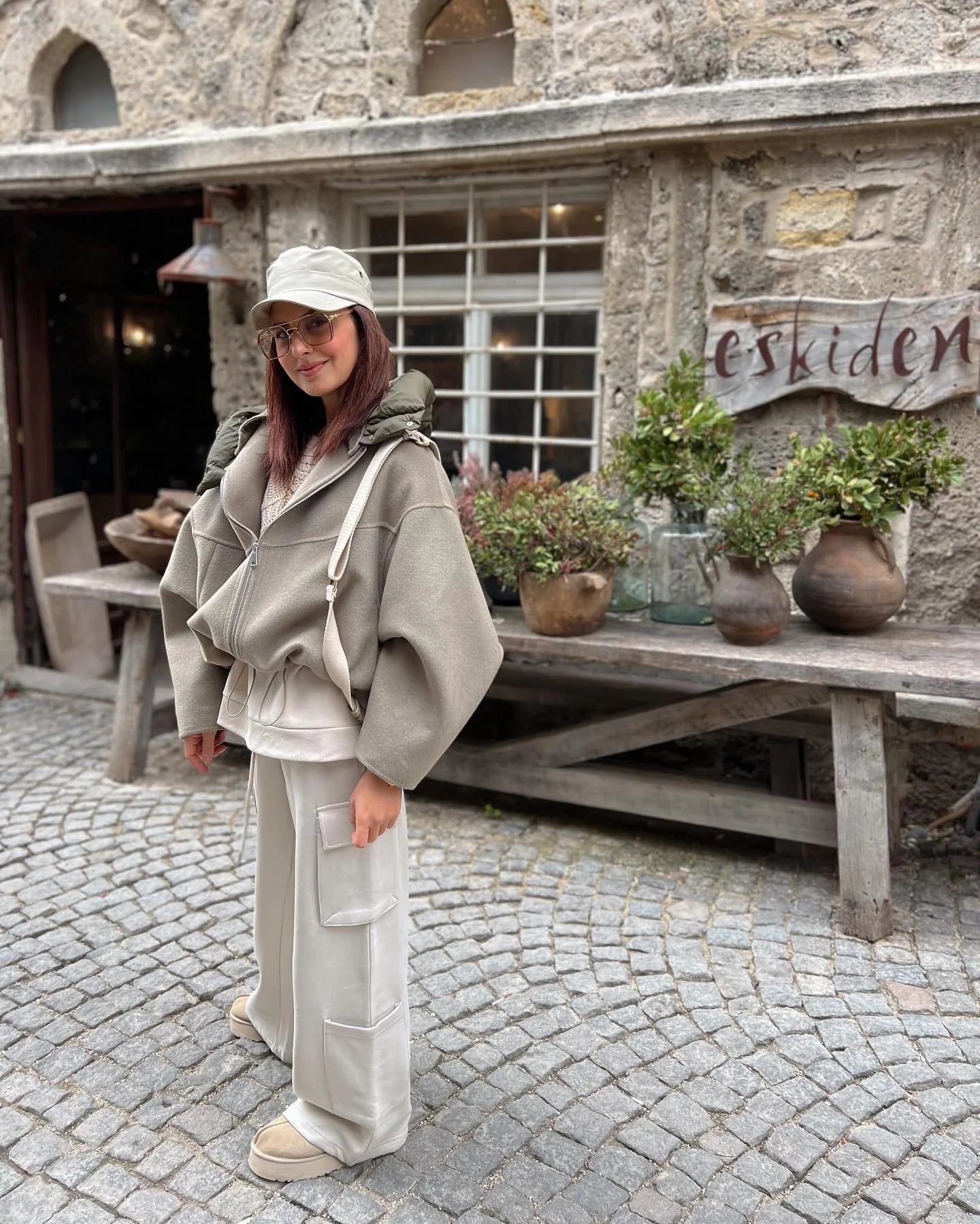 Detachable Hooded Patchwork Jacket Woman Long Sleeve Drawstring Hem Loose Coat Spring Color Simple Outerwear Top