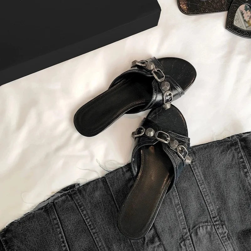 New Brand Shoes Black High Heels Sharp Pointed Suede Pumps Shallow Mouth Etiquette Shoes Mujer Zapatos