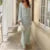 Beach Style Knitted Hollow Out Long Dress Crochet Flare Sleeve Low Cut V Neck Backless Dress Club Party Vestidos