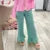 Preppy Plaid Wide Leg Pants Ruffles Hem Loose Fit Trousers Fairycore Elastic Waistband Lounge Pants Y2k Clothes
